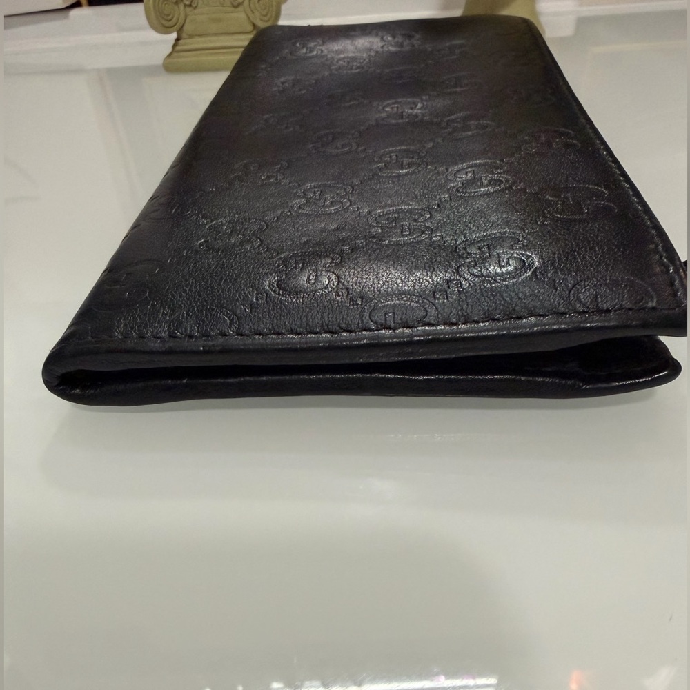Authentic Gucci Guccissima Zip Around long leather wallet Black with COA . - Picture 5 of 11